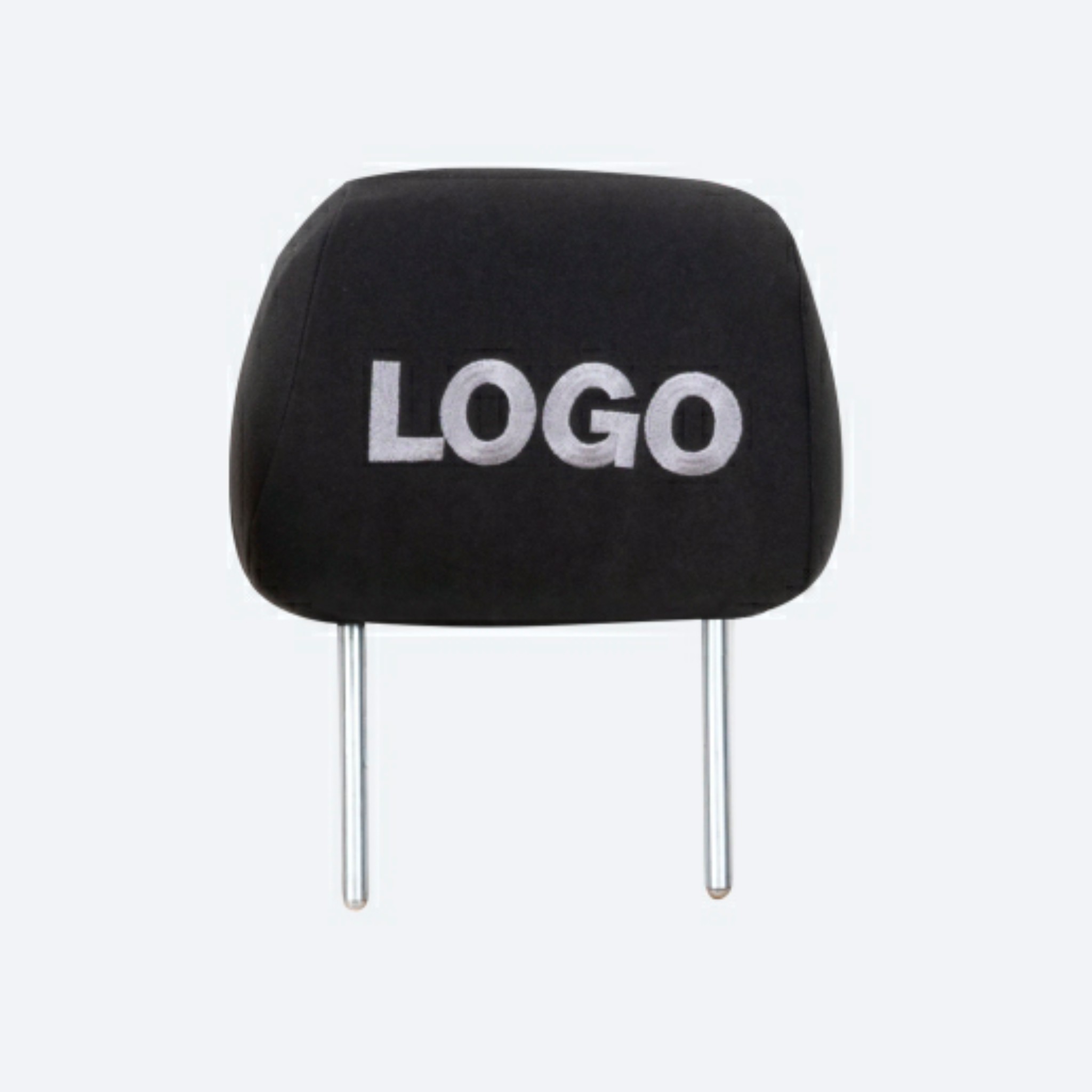 Čierne návleky na opierky hlavy na mieru s logom značky auta