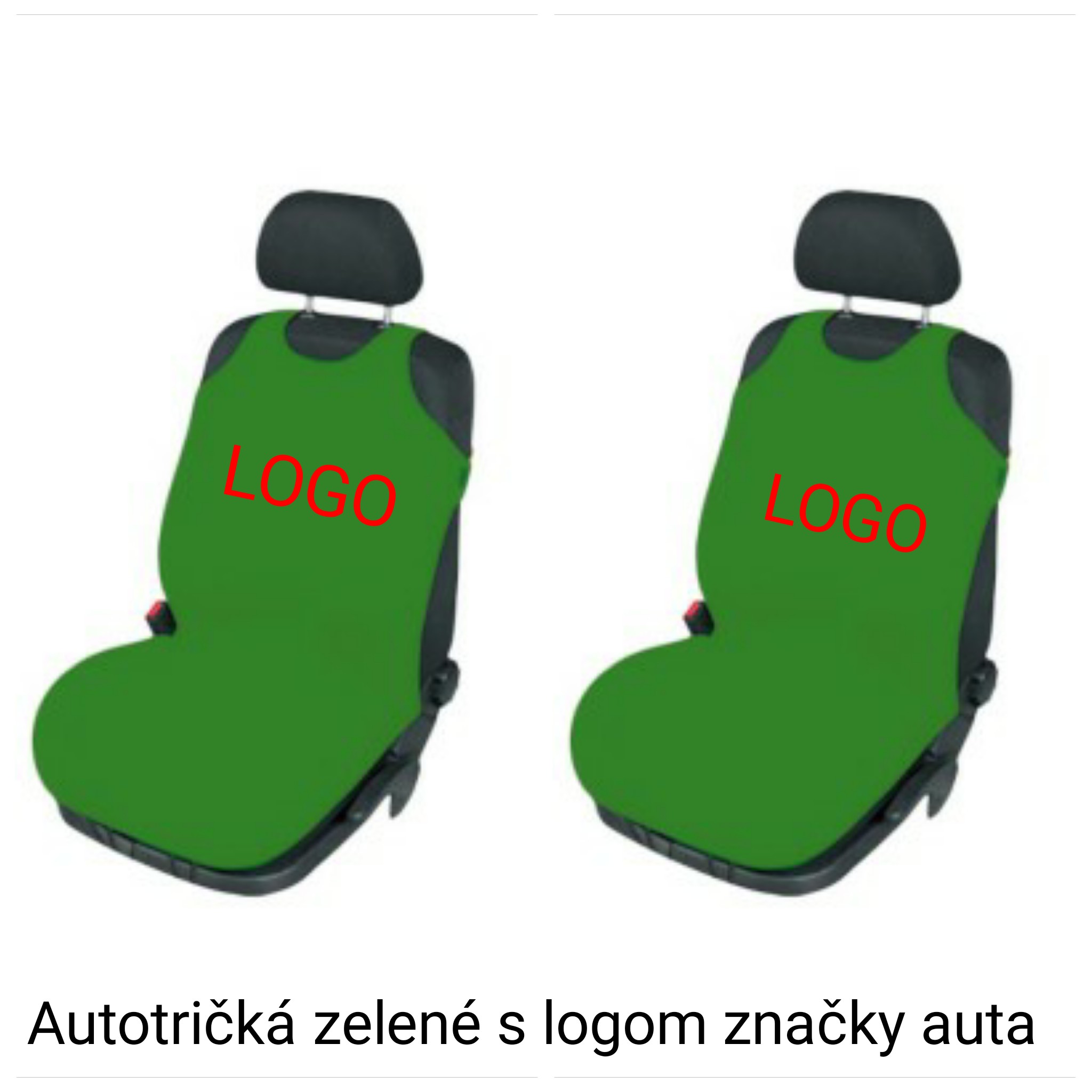 Autotričká zelené 2ks s logom značky auta