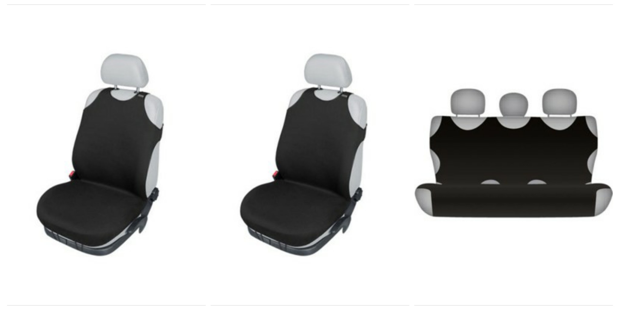 Autotričká čierne - predné + zadné sedadlá