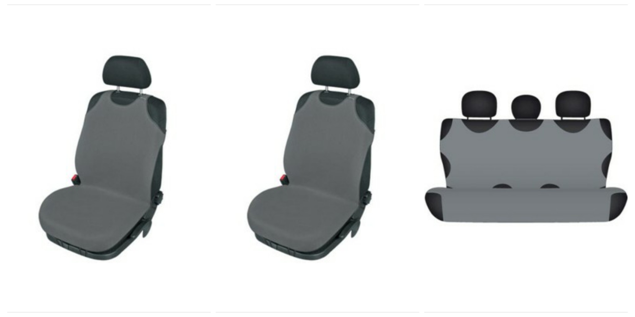 Autotričká tmavo sivé - predné + zadné sedadlá